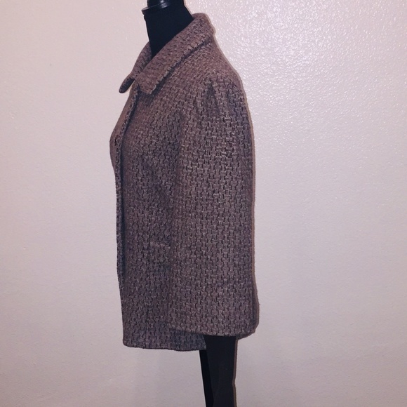 Espresso brown wall Icelandic bill sleeve short waisted coat - Picture 6 of 12